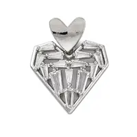 Brass Micro Pave Cubic Zirconia Pendants