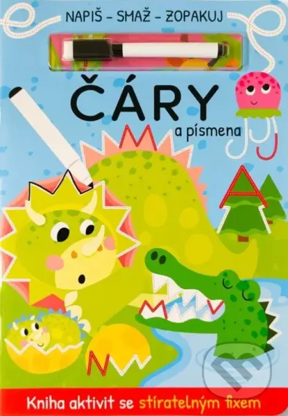 Napiš, smaž, zopakuj Čáry a písmena - kniha z kategorie Hlavolamy, doplňovačky, úkoly