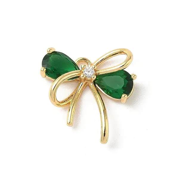 Brass Micro Pave Cubic Zirconia Pendants