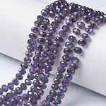 Electroplate Transparent Glass Beads Strands