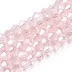 Transparent Electroplate Glass Beads Strands