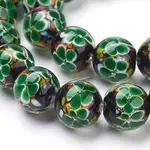 Handmade Inner Flower Lampwork Beads Strands