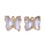 Brass with Glass Pendants