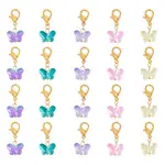 60Pcs Colorful Butterfly Glass Pendant Decorations
