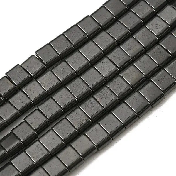 Electroplated Non-magnetic Synthetic Hematite Beads Strands