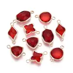 Brass with Glass Links/Connector Charms