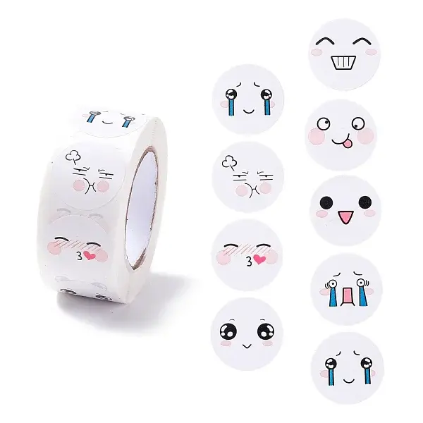 Cartoon Expression Paper Stickers