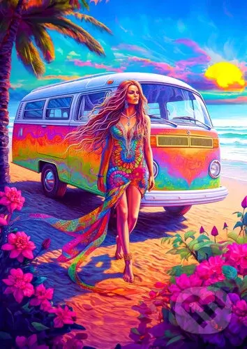 V srdci Hippie - puzzle z kategorie Umělecké