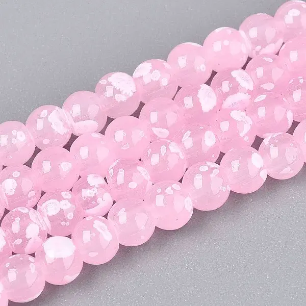 Baking Paint Glass Beads Strands