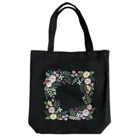 DIY Flower Frame Pattern Tote Bag Embroidery Kit