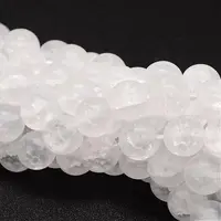 Synthetic Crackle Quartz Bead Strands