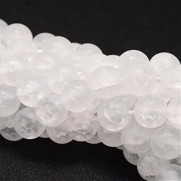 Synthetic Crackle Quartz Bead Strands
