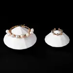 2Pcs 2 Styles Gesso Diamond Shape Jewelry Display Holder