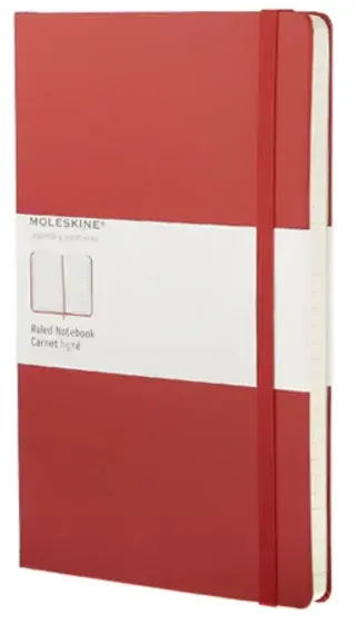 Zápisník MOLESKINE tvrdý linkovaný červený L