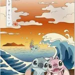 Plakát Disney - Japan Stitch