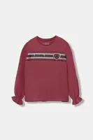 Dětské tričko s dlouhým rukávem Guess růžová barva, K5YI23 K6YW4