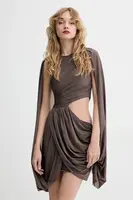 Šaty Aniye By hnědá barva, mini, 185898