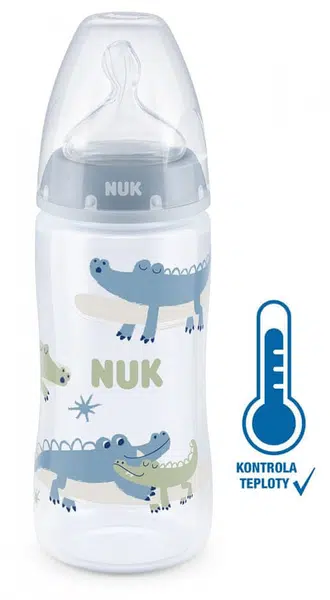 NUK FC+ láhev s kontrolou teploty 300 ml - modrá