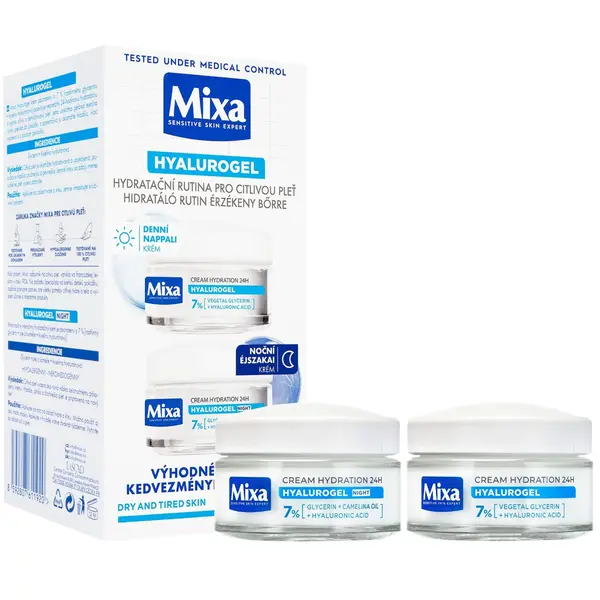 Mixa Hyalurogel Hydratační krém na den a noc 2x50 ml