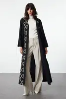 Trendyol Black Printed Woven Cap & Abaya & Abaya