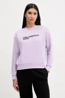 Mikina Karl Lagerfeld Jeans dámská, bílá barva, s potiskem, A1W20005