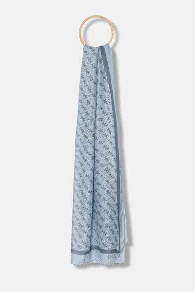 Šála Guess KATYA dámská, modrá barva, vzorovaná, AW5341 POL03