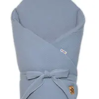 Baby Nellys Mušelínová zavinovačka s výztuží na zavazování, denim
