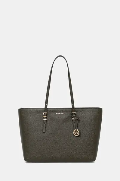 Kožená kabelka MICHAEL Michael Kors QUINN vínová barva, 30T5GQNT9L