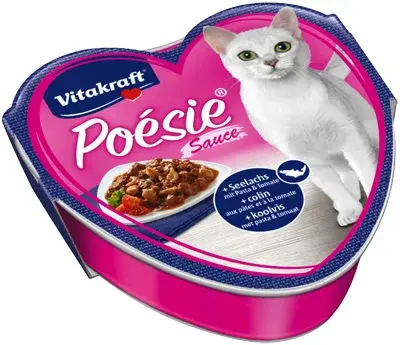 Vitakraft Poésie Sauce s treskou a s rajčatovými těstovinami pro kočky 85 g datum spotřeby: 12.05.2026