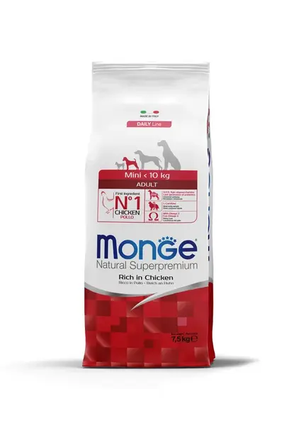 Monge Daily Line Mini Adult suché krmivo pro psy - kuřecí 7,5 kg