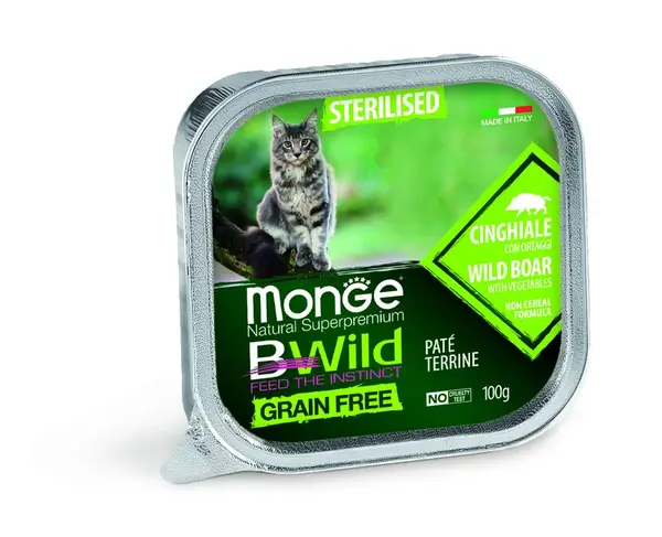 Monge BWild Grain Free Paté Terrine Sterilised - divočák se zeleninou 100 g