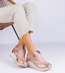 Gemre Pink platform sneakers with glitter Evklada
