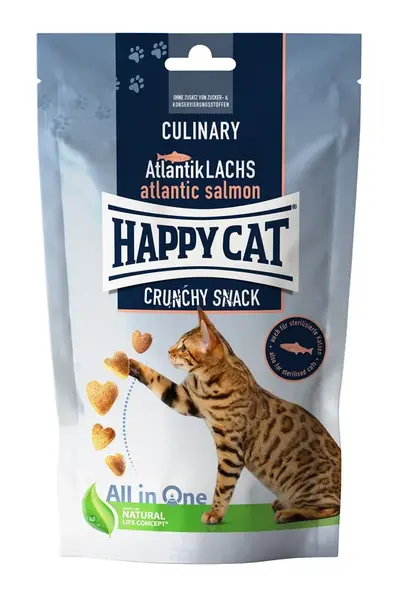 Happy Cat Culinary Crunchy Snack - losos 70 g