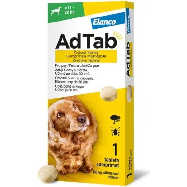 AdTab™ žuvacie tablety pre psy 1 ks / pre 11-22 kg
