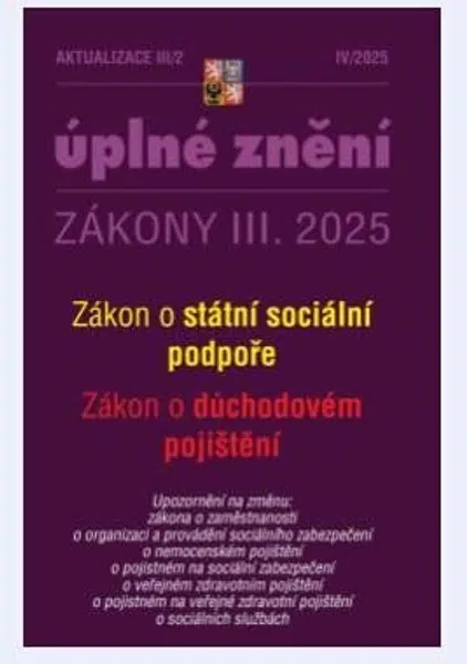 Aktualizace III/2 2025 - Zákon státní sociální podpoře