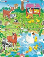Roztomilé zvieratká (M1) (Sada 4 puzzle) - puzzle z kategorie Naučné puzzle