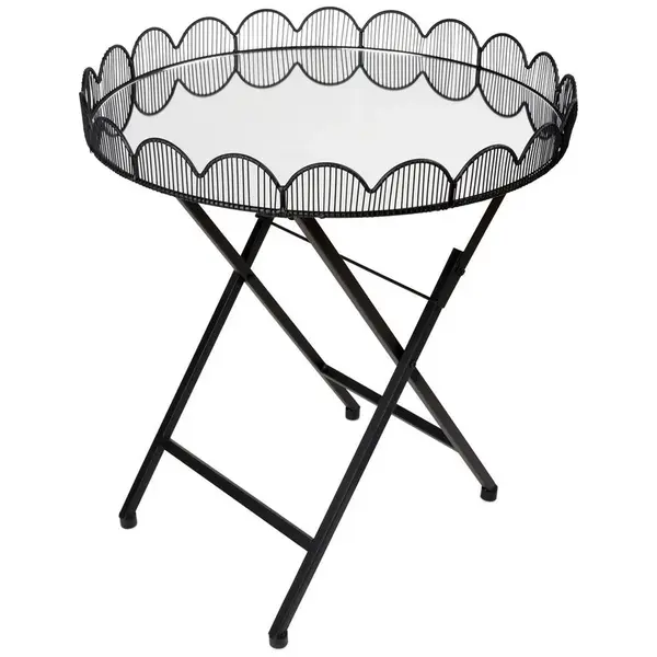 Ambia Home ODKLÁDACÍ STOLEK, černá