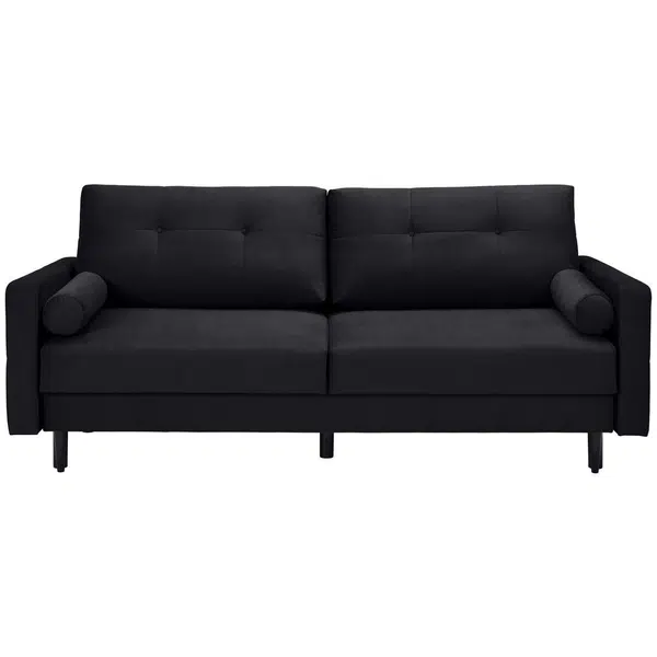 Carryhome ROZKLÁDACÍ POHOVKA, textil, černá