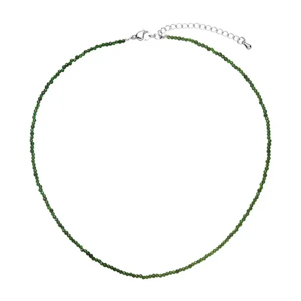 Evolution Group - Pavona Ocelový náhrdelník se zelenými korálky 42012.3 green