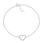 Brilio Silver Něžný stříbrný náramek se srdíčkem BRC59W