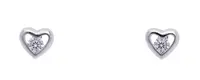 Oliver Weber Stříbrné peckové náušnice Srdíčka Defyi 62256
