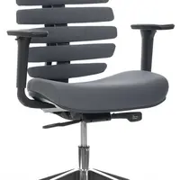 MERCURY Ergonomická kancelářská židle FISH BONES černý plast, 26-60-5 tmavě šedá, 3D područky, sezení 8 hodin denně