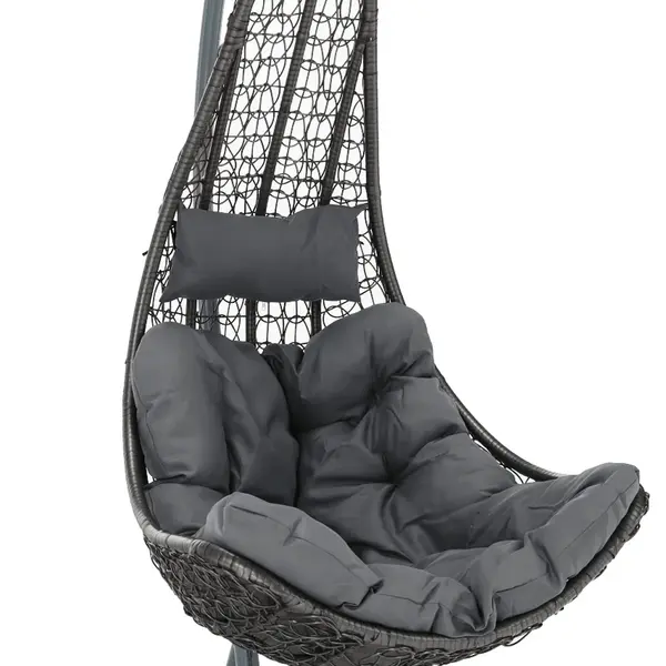 TEMPO KONDELA Závěsné křeslo KALEA 2 NEW, šedá/ světle šedá