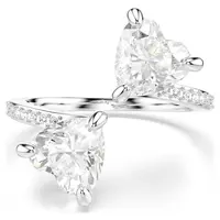 Swarovski Luxusní otevřený prsten s krystaly Swarovski Attract Soul 5535191 52 mm