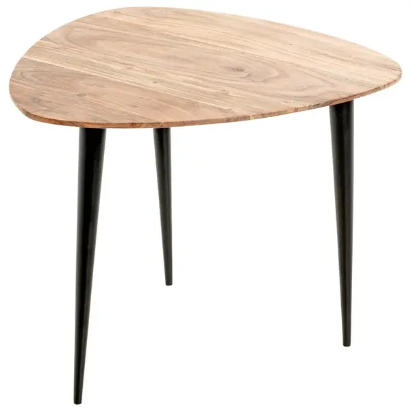 ODKLÁDACÍ STOLEK, akácie, černá, barvy akácie