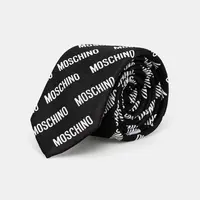 Hedvábná kravata Moschino černá barva, M5863 55009