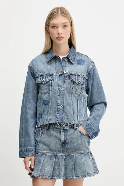 Džínová bunda Hugo Blue Anouk_Cropped_B