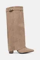 Kozačky Answear.LAB hnědá barva, na podpatku