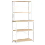 MID.YOU REGÁL, bílá, barvy dubu, železo, 80/167/40 cm