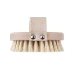 BocioLand Dřevěný masážní kulatý kartáč s pevným vlasem Tampico, přírodní